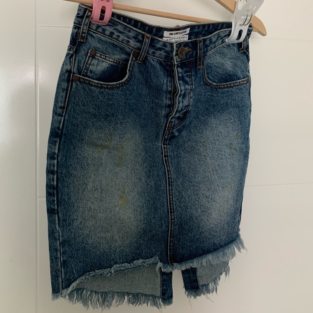 ARITZIA One X Oneteaspoon denim skirt